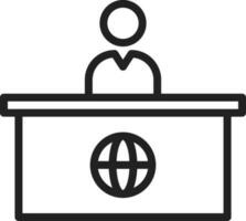 News Desk icon vector image. Suitable for mobile apps, web apps and print media.