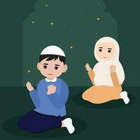 Muslim Kids Vector