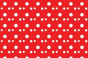 simple circle white polka dot pattern on red background. vector