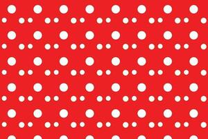 simple circle white polka dot pattern on red background. vector