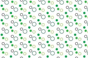 simple green circle polka dot pattern on white background. vector