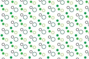 simple green circle polka dot pattern on white background. vector