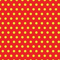 yellow polka dot pattern on red background vector