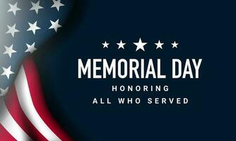 Memorial Day Background Design. vector