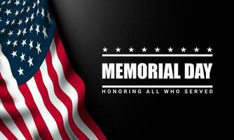 Memorial Day Background Design. vector