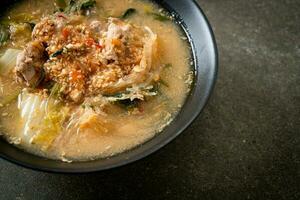 Sukiyaki Soup with Pork in Thai Style photo