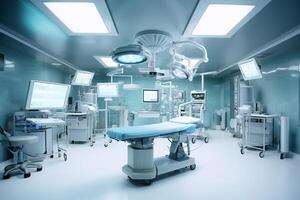 Contemporary operating room with equipment photo