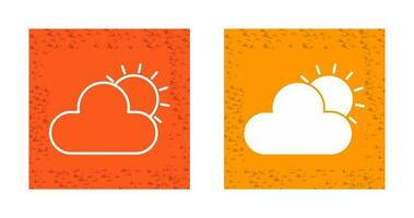 Sun Cloud Vector Icon