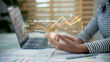 Business Intelligence concept - data analysis, management tools, intelligence, corporate strategy creation, data-driven decision making photo