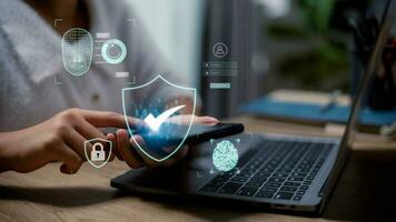 Cyber security and network protection with cybersecurity experts working on secure access internet to protect servers against cybercrime photo