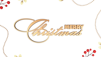 Merry Christmas Text on PNG Background.