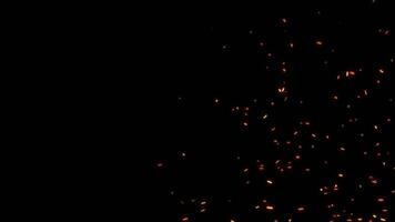 Loop glow fire particles animation abstract background video