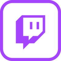 Twitch logo icon, social media icon png