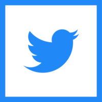 Twitter logotyp ikon, social media ikon png