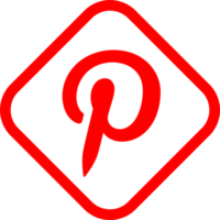 Pinterest logo icon, social media icon png