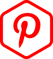 Pinterest logo icon, social media icon png