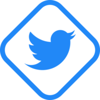 Twitter logotyp ikon, social media ikon png