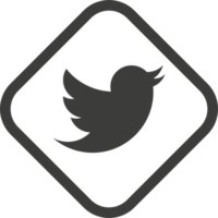 Twitter logo icon, social media icon png