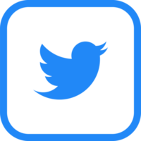 Twitter logotyp ikon, social media ikon png