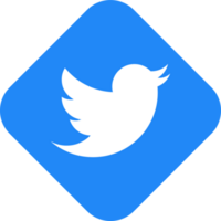 Twitter logo icon, social media icon png