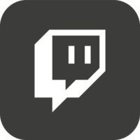 Twitch logo icon, social media icon png