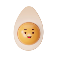 3d Rendern von Ostern gekocht Ei Element. png