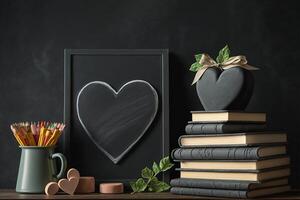 Love of books reading concept, photo