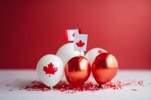 Canadá bandera en globo, ai generativo foto