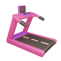 3d treadmill gym and fitness illustration concept icon png