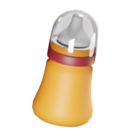 3d Baby Flasche Baby Zeug Illustration Konzept Symbol png