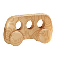 3d wood car baby stuff illustration concept icon png