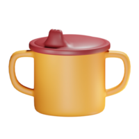 3d shippy cup baby stuff illustration concept icon png