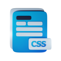 3d css fichier extension document illustration concept icône png