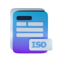 3d iso fichier extension document illustration concept icône png