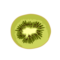 Kiwi slice illustration can be used for symbols or icons png