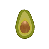 Diviso avocado illustrazione può essere Usato per icona png