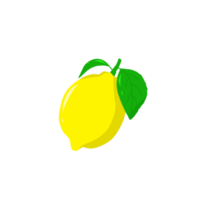 ilustração do uma amarelo limão com verde folhas png