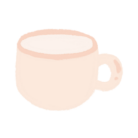 Cute pink mug drawing png