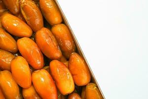 Fresh ripe yellow dates, fresh dates ruthob isolated on white background photo