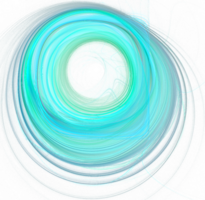 il giro astratto blu disegno a partire dal magro Linee senza sfondo, isolato elemento png