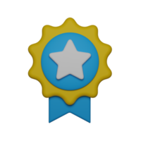 3d winner medal with ribbon. png