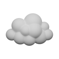 blanc nuage 3d icône. png