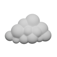 branco nuvem 3d ícone. png