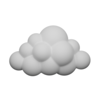 white cloud 3d icon. png