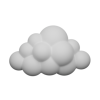 blanc nuage 3d icône. png