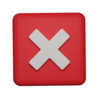 Cancel cross icon 3d. png