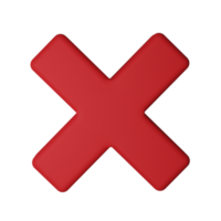 Cancel cross icon 3d. png