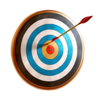 Target with arrow. Illustration png