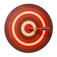 Target with arrow. Illustration png