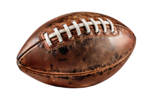 Leather American football ball. Illustration AI Generative png